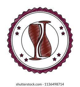 wine cups silhouettes icon