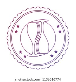 wine cups silhouettes icon