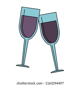 Wine cups symbol