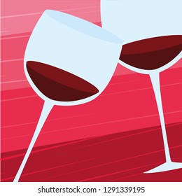 wine cups toast icon