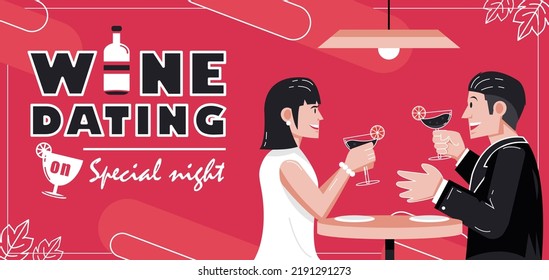 Wine Dating on special night, warm date. Suitable for events