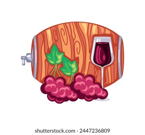 wine day greeting isolated design