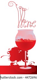 wine decorative label red