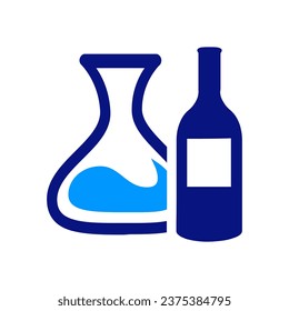 Wine degustation. Acid test. Beverage. Bottle Of Wine and aerator. Wine Aerating System with Decanter. Alcohol, Fermentation, Temperature. Chemistry. 