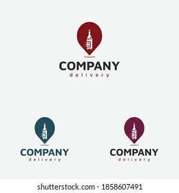 wine delivery logo - beer delivery logo - wine logo