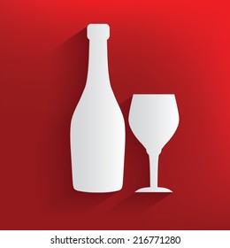 Wine design on red background,clean vector