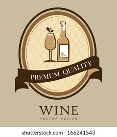 wine design over beige background vector illustration 