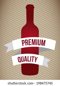 Wine design over beige background, vector illustration