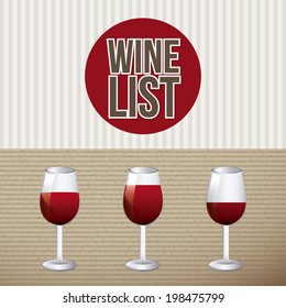 Wine design over beige background, vector illustration