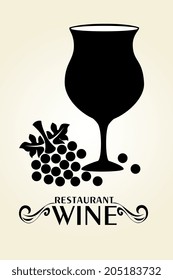 Wine design over beige background, vector illustration