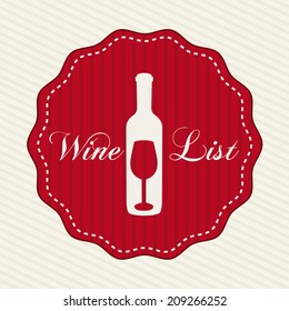 wine design over beige  background vector illustration