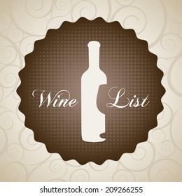 wine design over beige background vector illustration
