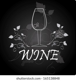 wine design over  black  background vector illustration 