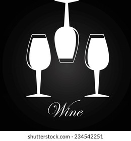 Wine design over black background, vector illustration