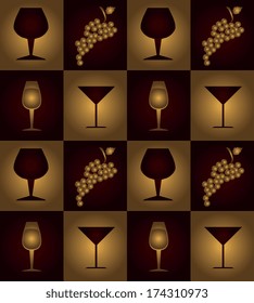 wine design over  bronze background vector illustration 