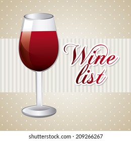 wine design over dotted  background vector illustration