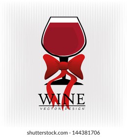 wine design  over gray background vector illustration