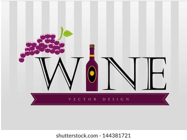 wine design over gray background vector illustration