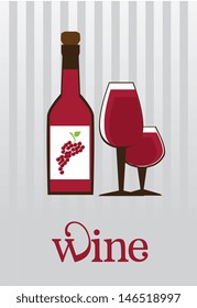 wine design over gray background vector illustration
