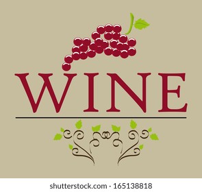 wine design over gray   background vector illustration 