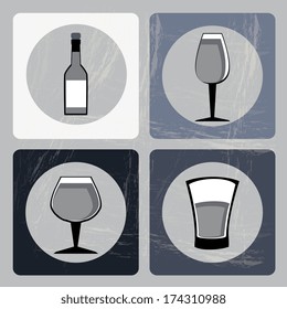 wine design over  gray background vector illustration 