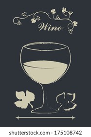 wine design over gray background vector illustration 