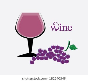 Wine design over gray background, vector illustration