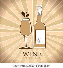 wine design over grunge background vector illustration