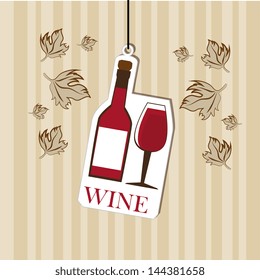 wine design over grunge background vector illustration