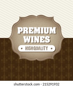wine design over lineal background vector illustration