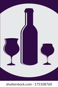 wine design over purple background vector illustration 