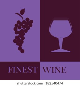 Wine design over purple background, vector illustration