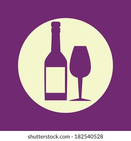 Wine design over purple background, vector illustration