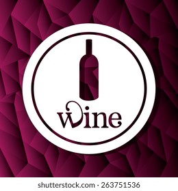Wine design over purple background, vector illustration.