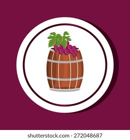 Wine design over purple background, vector illustration.