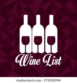 Wine design over purple background, vector illustration.