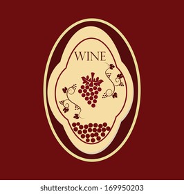 wine design over red wine background vector illustration 