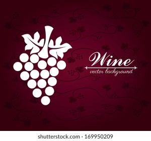 wine design over red wine background vector illustration 