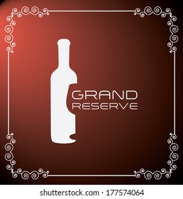 wine design over red  background vector illustration  