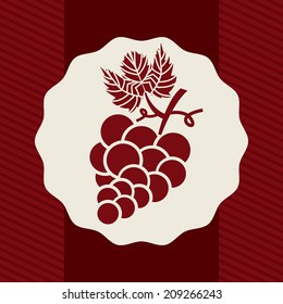 wine design over red background vector illustration