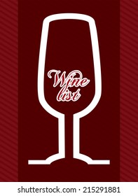 wine design over  red background vector illustration