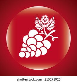 wine design over red background vector illustration