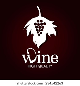 Wine design over red background, vector illustration