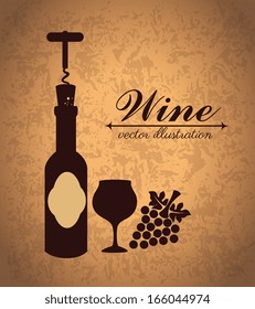 wine design over vintage background vector illustration 