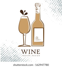 wine design over  white background vector illustration 