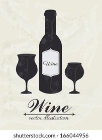 wine design over white background vector illustration 