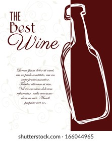 wine design over white background vector illustration 