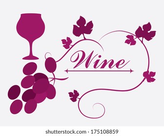 wine design over white background vector illustration 