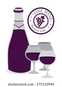 wine design over white background vector illustration 