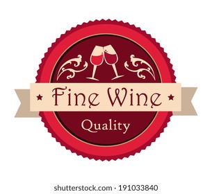 Wine design over white background, vector illustration